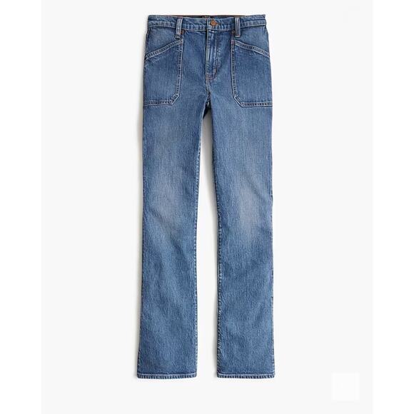 NEW J. Crew High Waisted Bootcut Utility Jean All Day Stretch 25 PETITE - Picture 1 of 9